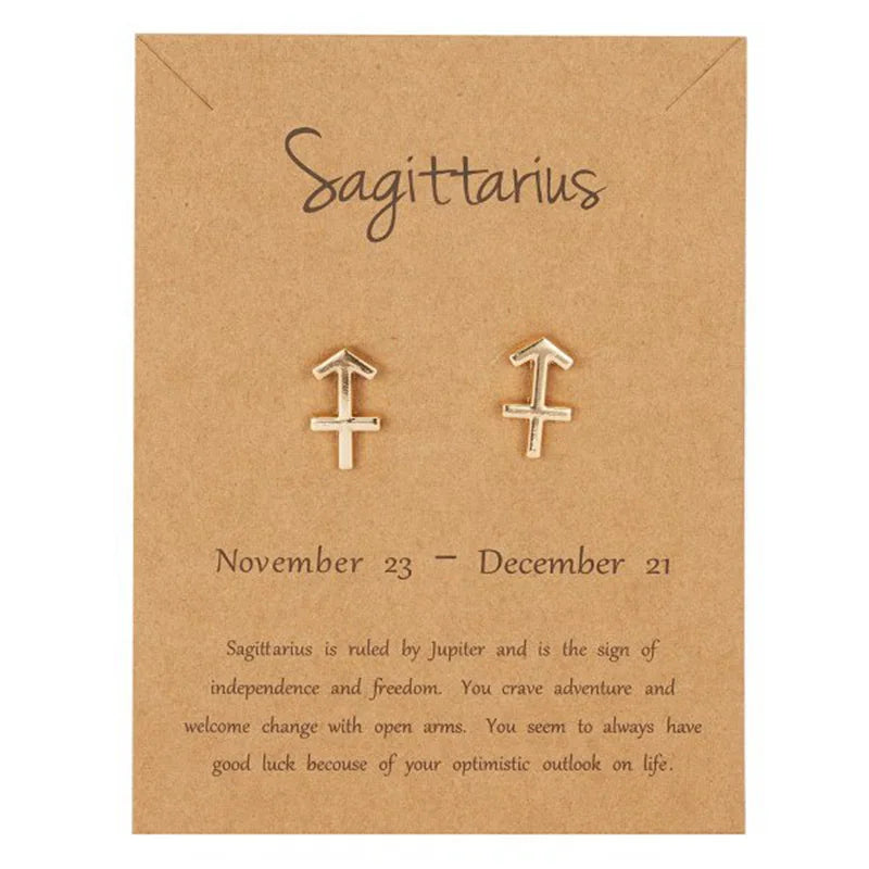 Pendientes Signo del Zodiaco 12 Constelaciones sagitario