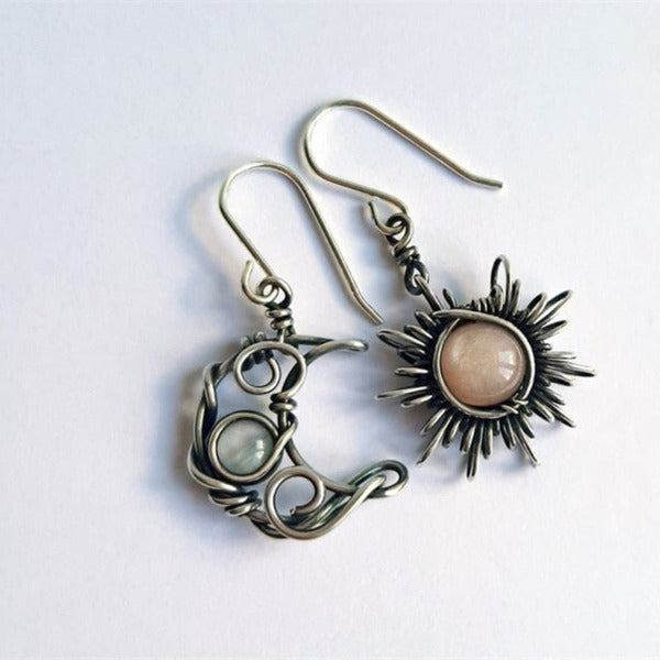 Pendientes Sol Luna Mujer Astro