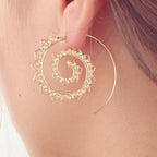 Pendientes de Aro Espiral para Mujer en plata