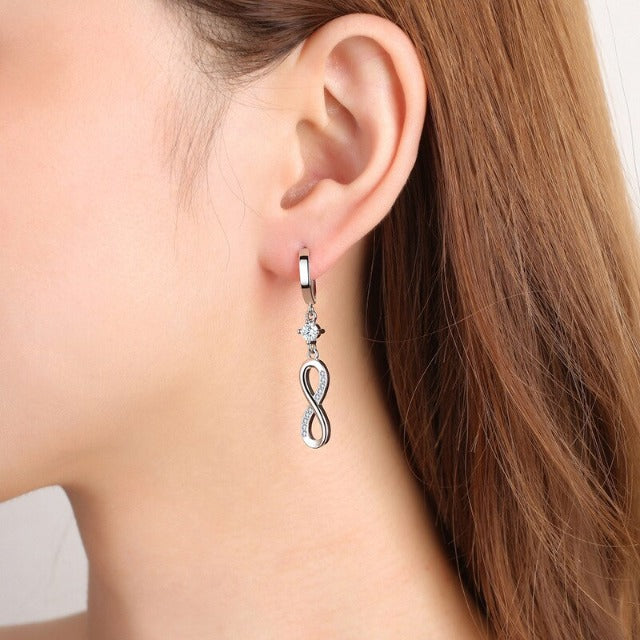 Pendientes Colgantes de Símbolo Infinito para Mujer