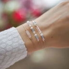 Pulsera de 3 hileras con Cristal Piedra de Luna