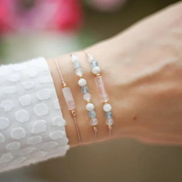 Pulsera de 3 hileras con Cristal Piedra de Luna