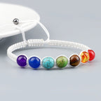 Pulsera 7 Chakras Trenzada Gourmet para Hombre y Mujer con Piedras Reales