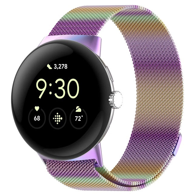 Pulsera de Acero Milan Magnetizada para Smartwatch Google Pixel Watch 1 y 2 arcoíris