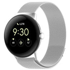 Pulsera de Acero Milan Magnetizada para Smartwatch Google Pixel Watch 1 y 2 plata gris