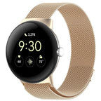 Pulsera de Acero Milan Magnetizada para Smartwatch Google Pixel Watch 1 y 2 champagne