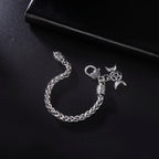 Pulsera de Acero Triple Luna Brujería Esclava Wicca