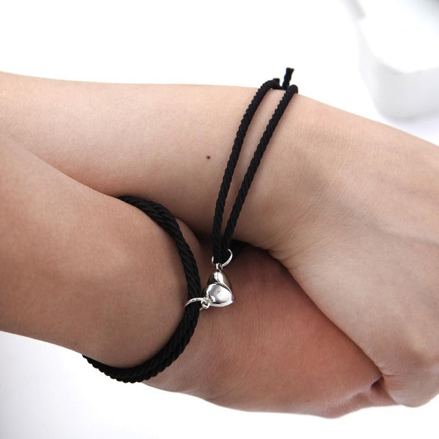 Pulsera Magnética Pareja negro y negro