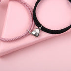 Pulsera Magnética Pareja negro y rosa