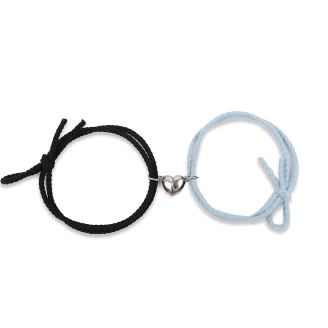 Pulsera Magnética Pareja negro y azul