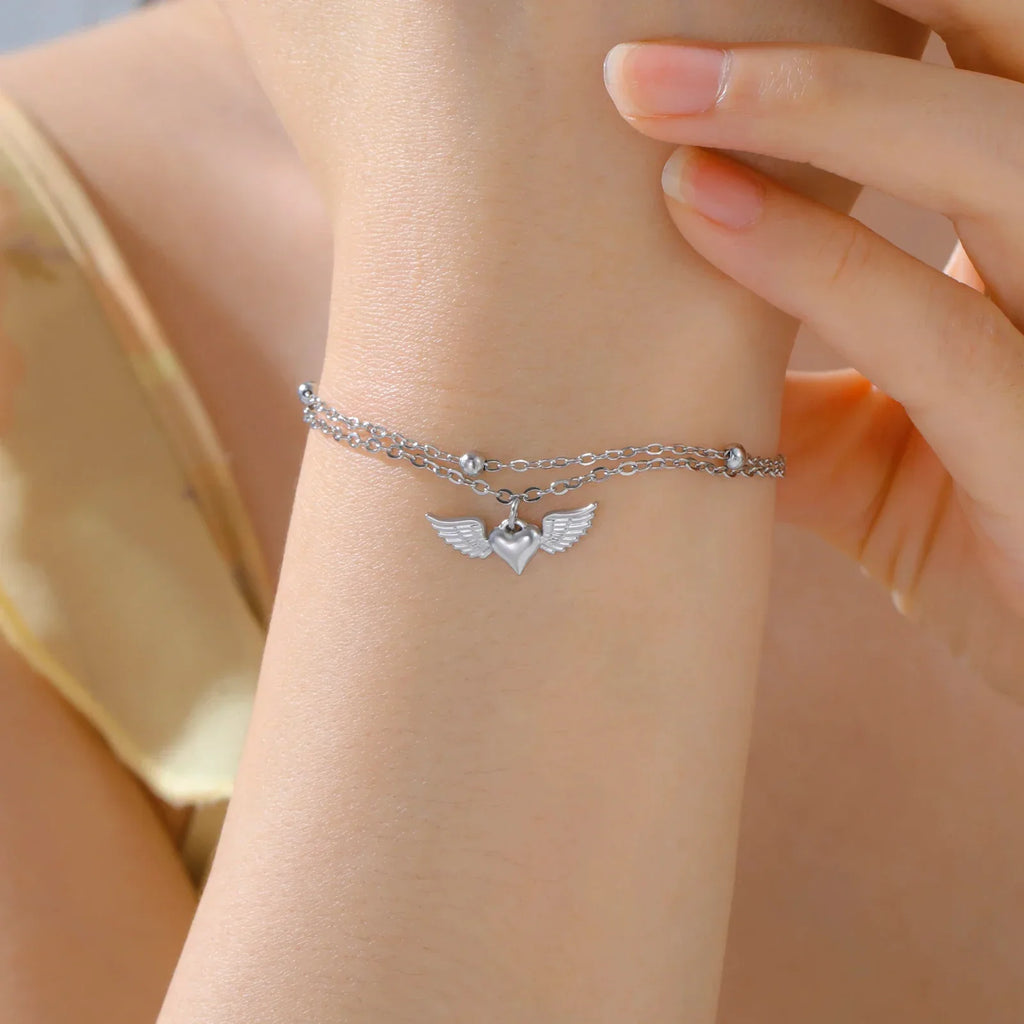Bracelet ajustable ailes d'ange
