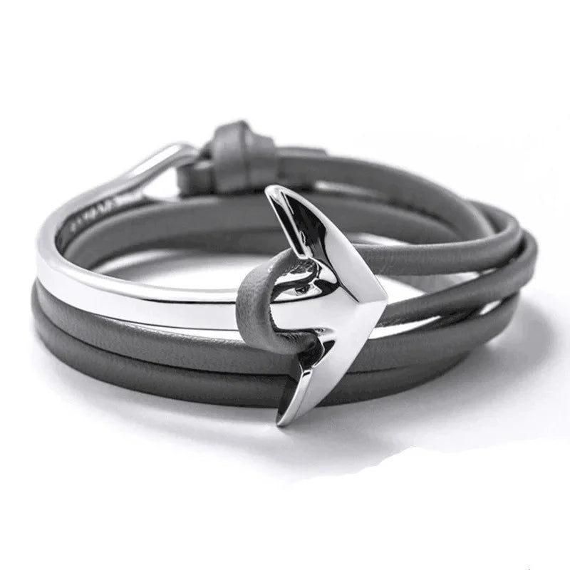 Bracelet ajustable ancre marine
