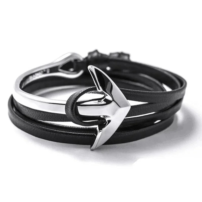 Bracelet ajustable ancre marine