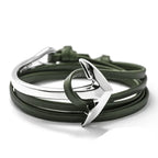 Bracelet ajustable ancre marine
