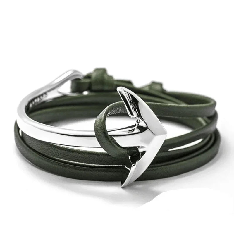 Bracelet ajustable ancre marine