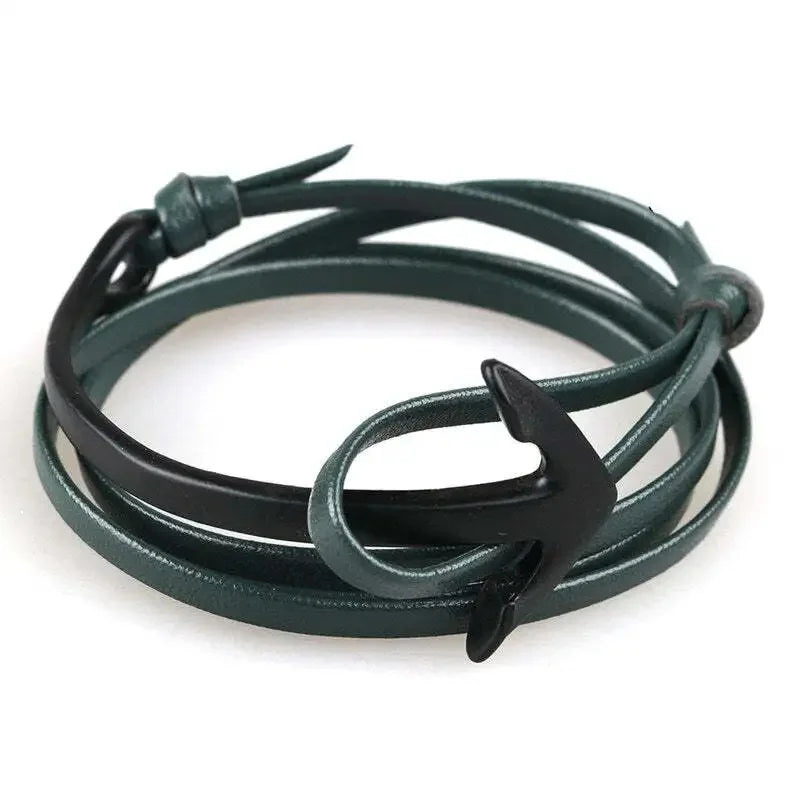 Bracelet ajustable ancre marine