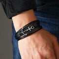 Bracelet ancre en cuir