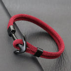 Bracelet ancre noire