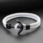 Bracelet ancre noire