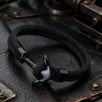 Bracelet ancre noire