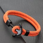Bracelet ancre noire