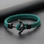 Bracelet ancre noire