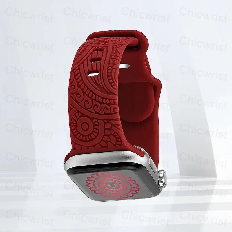 Pulsera Apple Watch con Motivos burdeos
