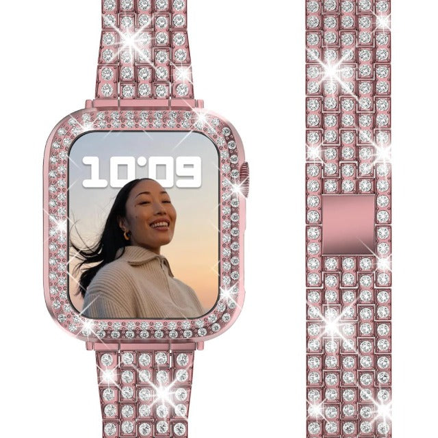Pulsera Apple Watch Diamante para Mujer rosa
