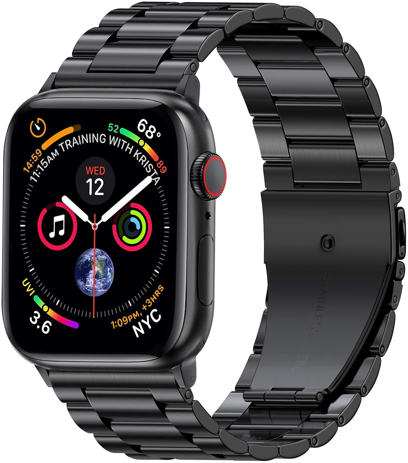 Pulsera Apple Watch en Acero Ultra Resistente negro