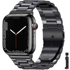 Pulsera Apple Watch en Acero Ultra Resistente negro + herramienta