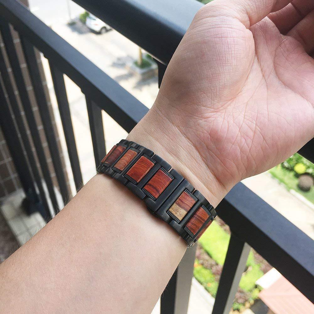 Pulsera Apple Watch de Madera negra y marrón