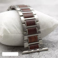 Pulsera Apple Watch de Madera plata y marrón