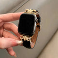 Correa de Cuero para Apple Watch para Mujer negra