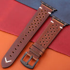 Correa Apple Watch de Cuero Genuino marrón y negro