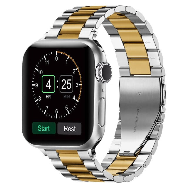 Pulsera Apple Watch en Metal plata y oro