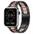 Pulsera Apple Watch en Metal negro y oro rosa