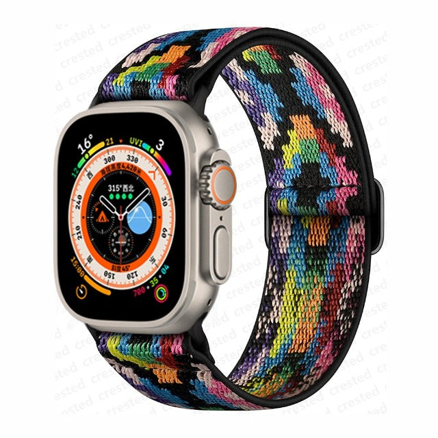 Correa Apple Watch de Nylon Tejido arcoíris