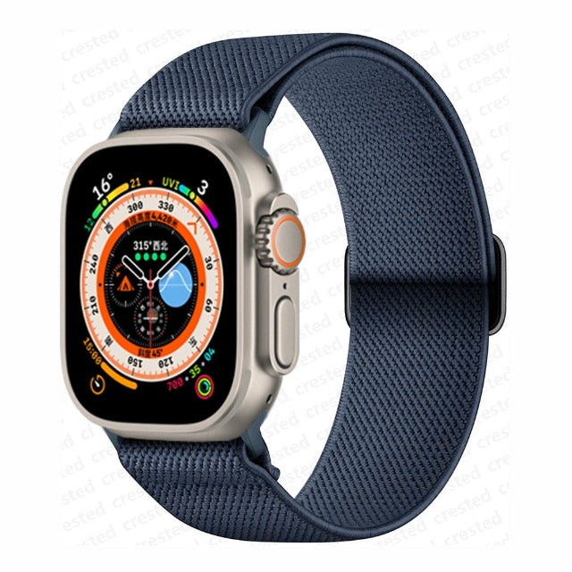 Correa Apple Watch de Nylon Tejido azul marino