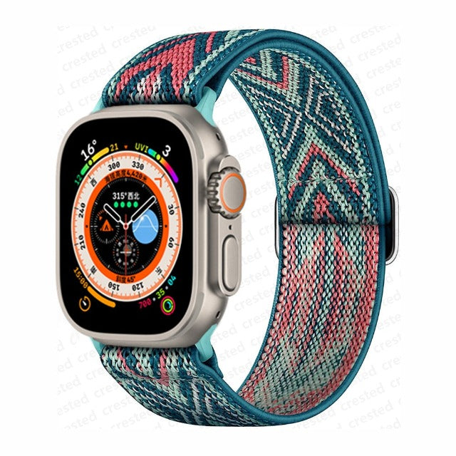 Correa Apple Watch de Nylon Tejido azul ánade real