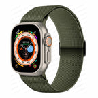 Correa Apple Watch de Nylon Tejido verde caqui