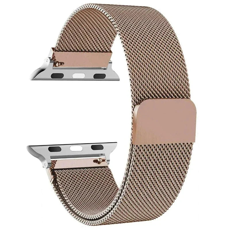 Pulsera Magnética para Apple Watch en Acero Oro Rosa