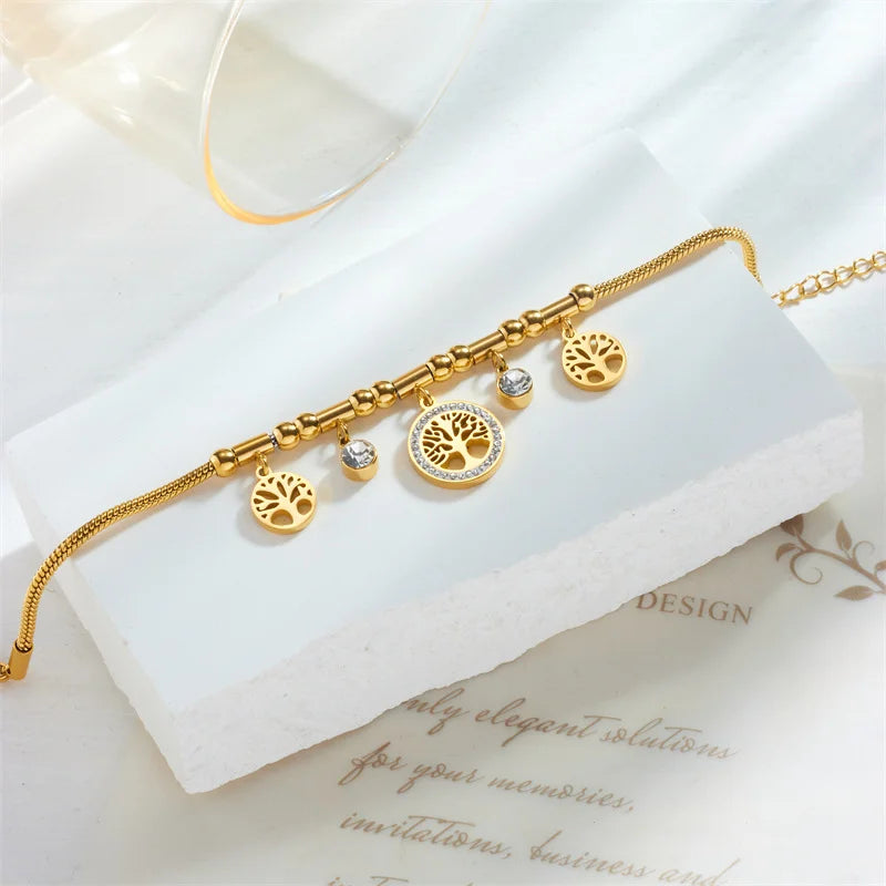 Pulsera Árbol de la Vida con Circonio