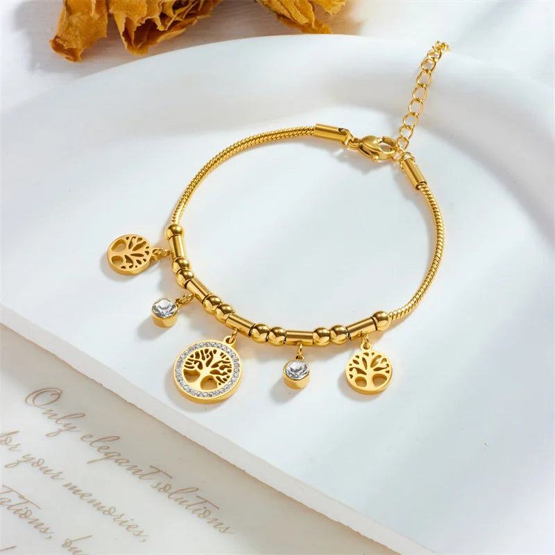 Pulsera Árbol de la Vida con Circonio