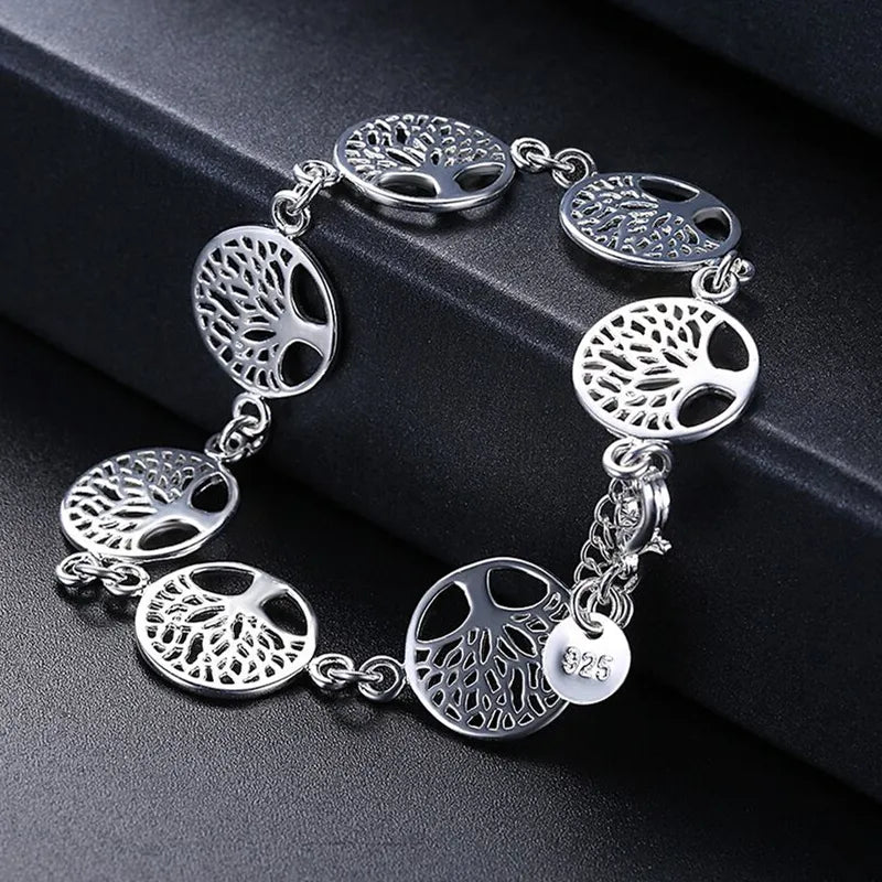 Pulsera Árbol de la Vida Esclava Mujer Plata