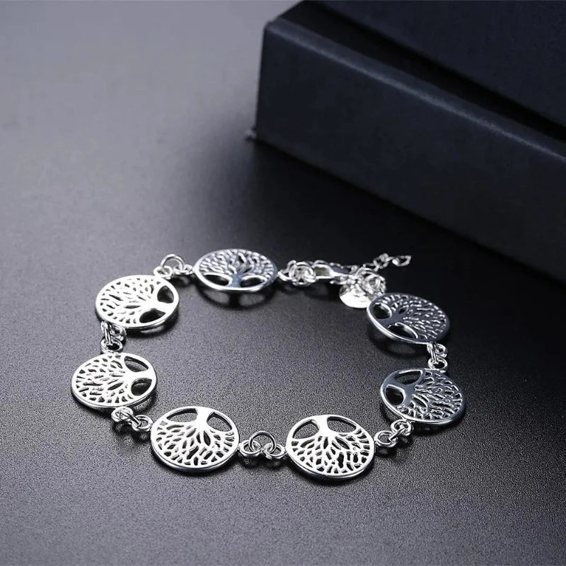 Pulsera Árbol de la Vida Esclava Mujer Plata