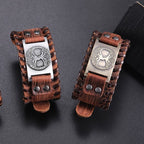 Pulsera Árbol de la Vida Hombre marrón y plata