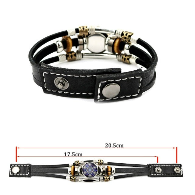 Pulsera Arcángel Metatrón Pulsera de Cuero
