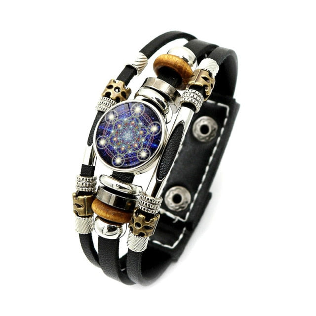 Pulsera Arcángel Metatrón Pulsera de Cuero