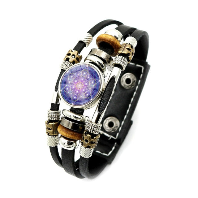 Pulsera Arcángel Metatrón Pulsera de Cuero