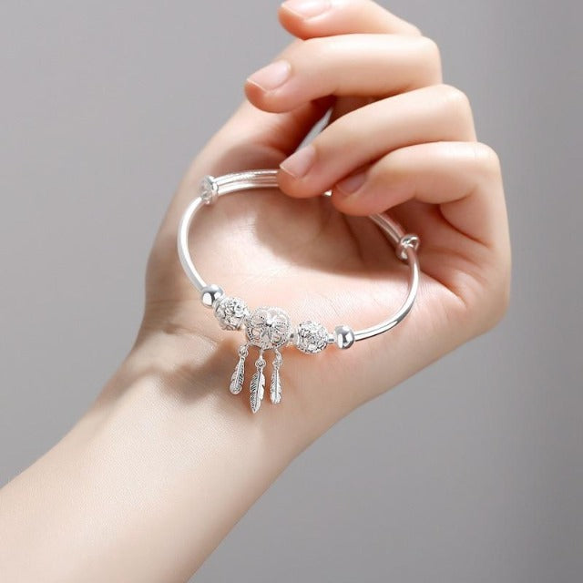 Pulsera Atrapasueños Esclava en Plata